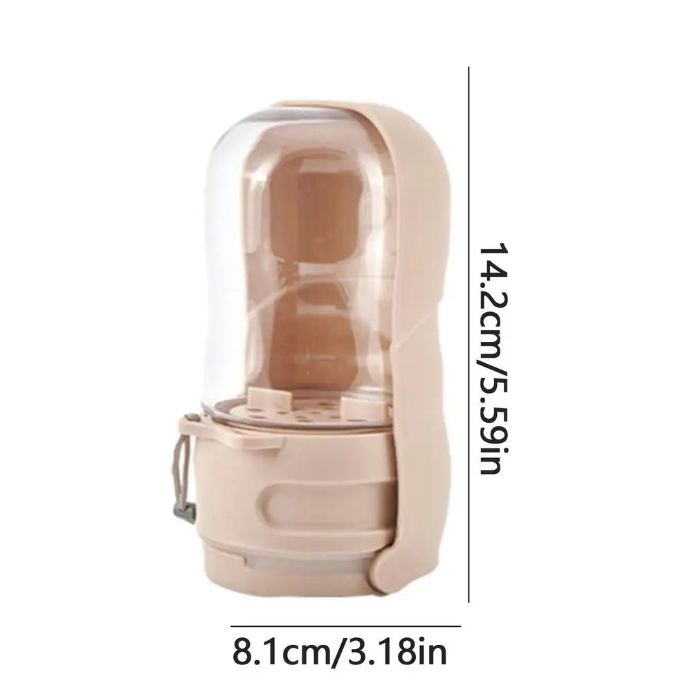 Pet Dog Water Bottle With Food Container