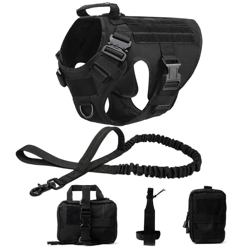 Retriever Tactical Training Dog Harness and Leash Set