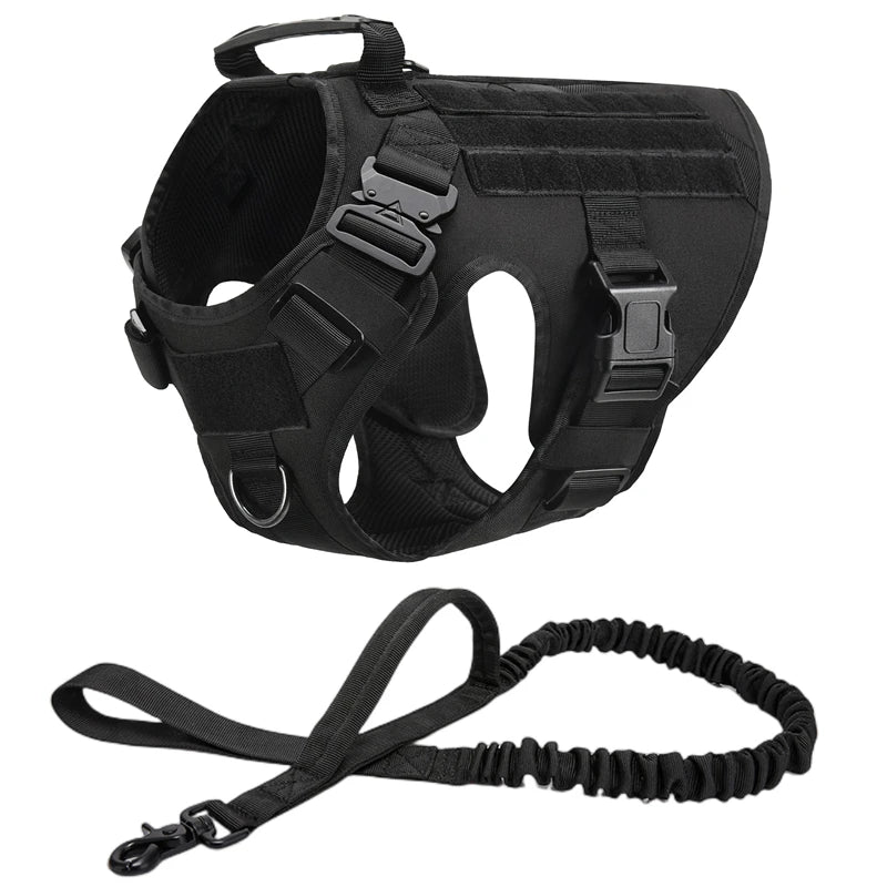 Retriever Tactical Training Dog Harness and Leash Set