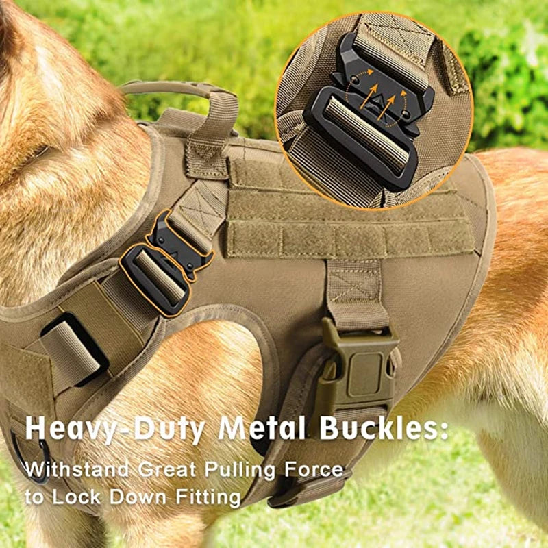 Retriever Tactical Training Dog Harness and Leash Set