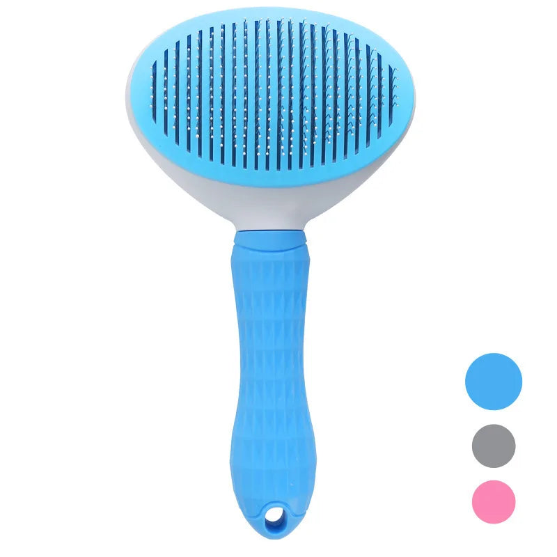 Pet Dog Massage Cute Paw Shape One Touch De-shedding Comb