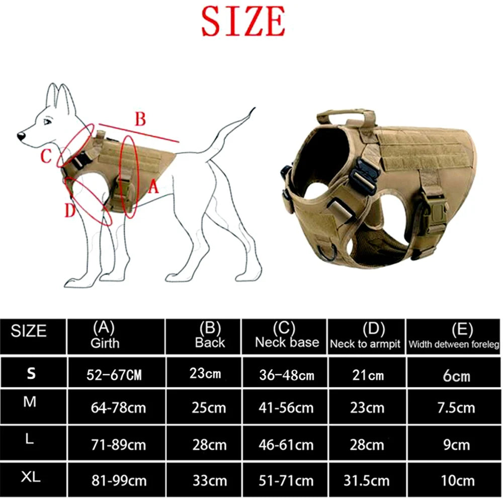 Retriever Tactical Training Dog Harness and Leash Set