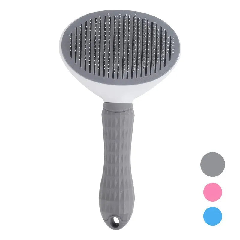 Pet Dog Massage Cute Paw Shape One Touch De-shedding Comb