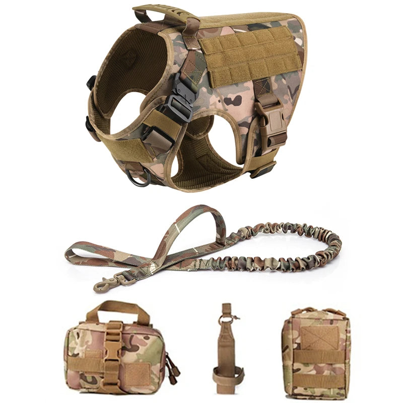 Retriever Tactical Training Dog Harness and Leash Set
