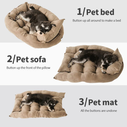 3 IN 1 Multifunction Pet Dog Sleeping Mat Bed