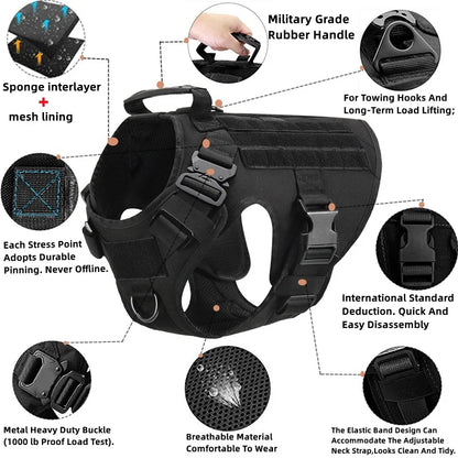 Retriever Tactical  Training Dog Harness and Leash Set