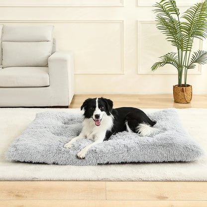 Pet Dog Soft Long Plush House Bed