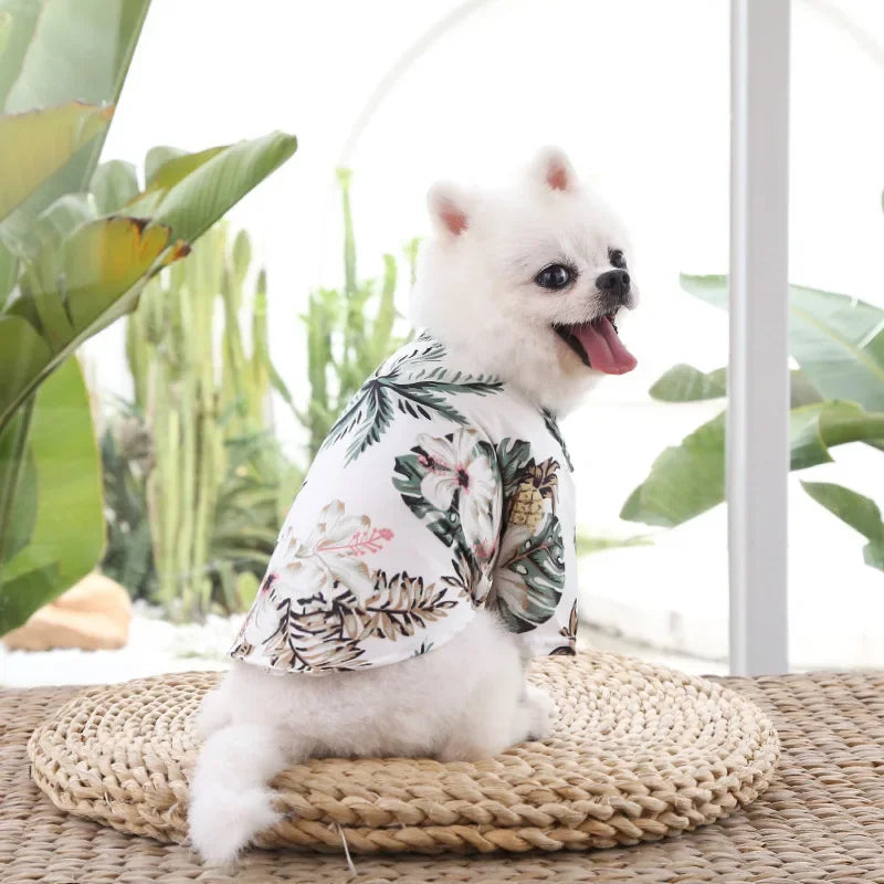 Breathable Hawaiian Beach Style T-Shirts For Dog