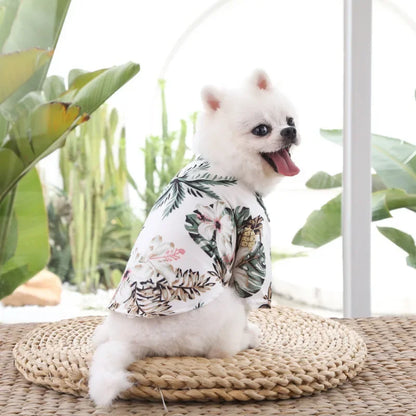 Breathable Hawaiian Beach Style T-Shirts For Dog