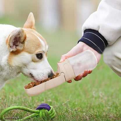 Pet Dog Water Bottle With Food Container