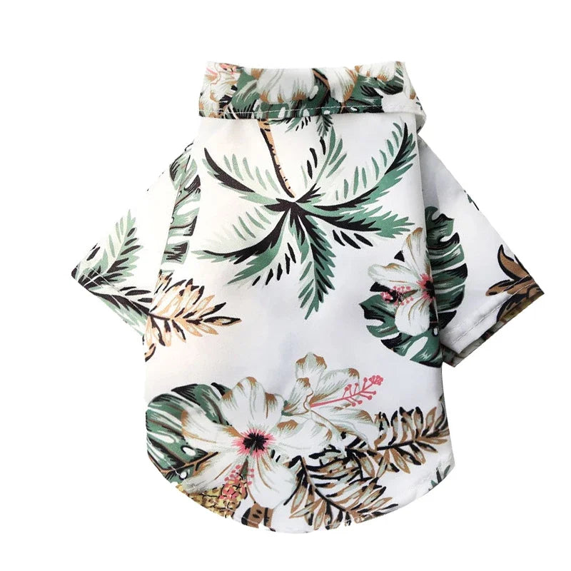 Breathable Hawaiian Beach Style T-Shirts For Dog