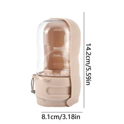 Pet Dog Water Bottle With Food Container