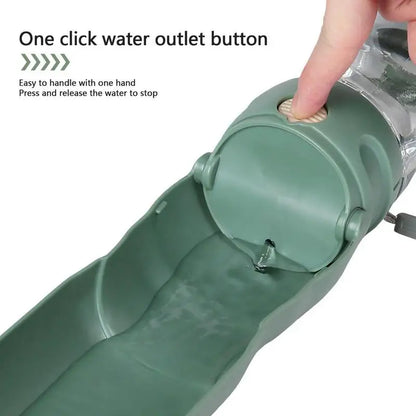 Pet Dog Water Bottle With Food Container