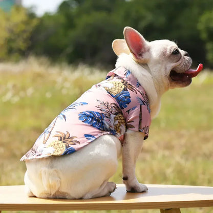 Breathable Hawaiian Beach Style T-Shirts For Dog