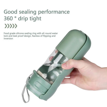 Pet Dog Water Bottle With Food Container