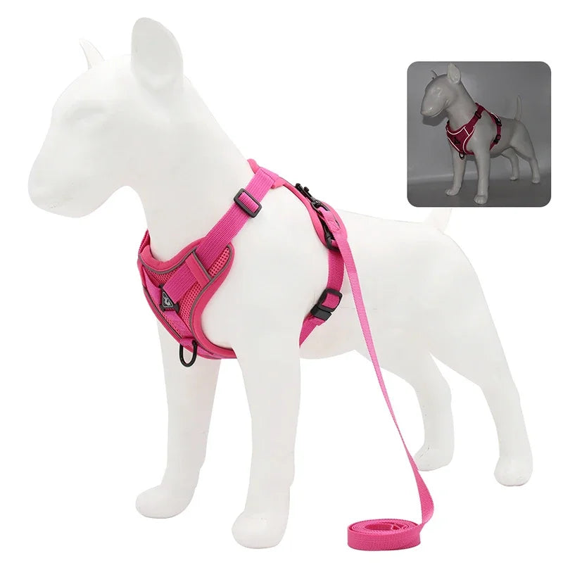 No Pull Adjustable Pet Dog Harness and Leash Set