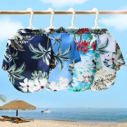 Breathable Hawaiian Beach Style T-Shirts For Dog