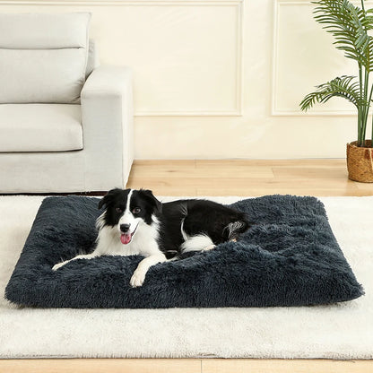 Pet Dog Soft Long Plush House Bed