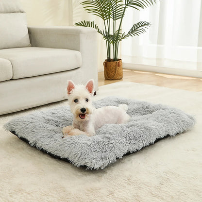 Pet Dog Soft Long Plush House Bed