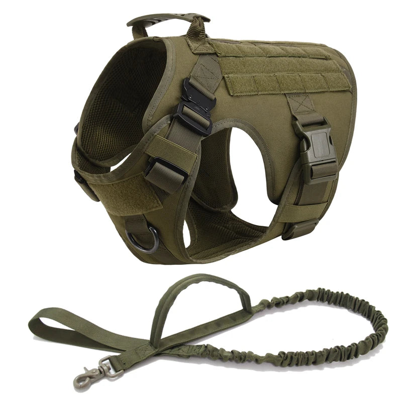 Retriever Tactical  Training Dog Harness and Leash Set