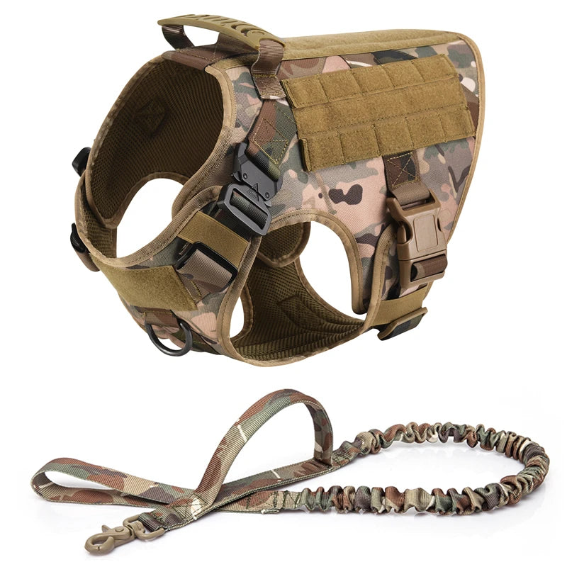 Retriever Tactical  Training Dog Harness and Leash Set