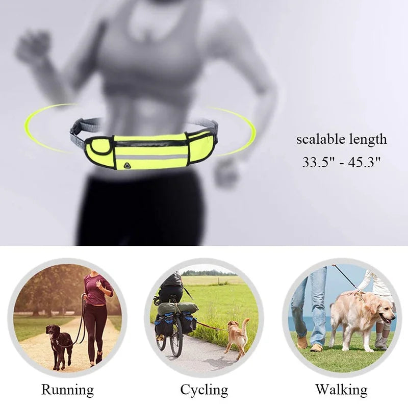 Pet Dog Leash Running Multi-functional Belt Bag
