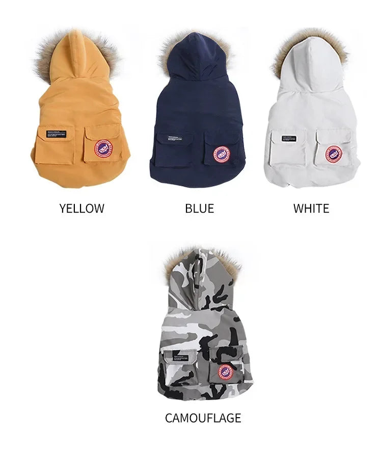Winter Warm French Bulldog Pug Hooded Coat