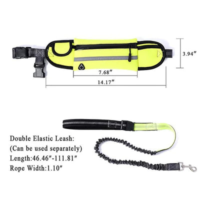 Pet Dog Leash Running Multi-functional Belt Bag