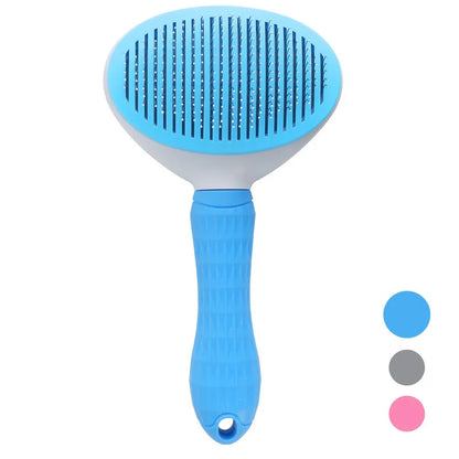 Pet Dog Massage Cute Paw Shape One Touch De-shedding Comb