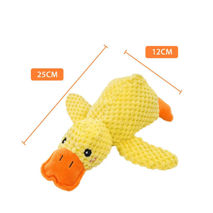 Bite Resistant Sleeping Sound Making Small Yellow Duck Toy