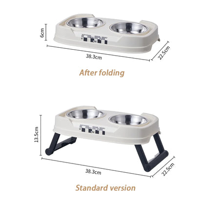 Pet Dog Folding Elevated Bowl