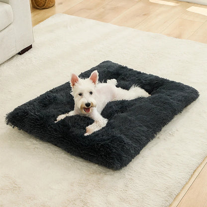Pet Dog Soft Long Plush House Bed