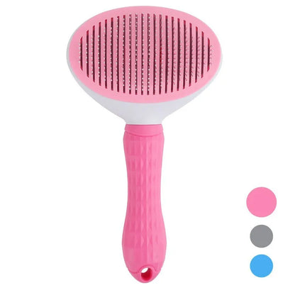 Pet Dog Massage Cute Paw Shape One Touch De-shedding Comb