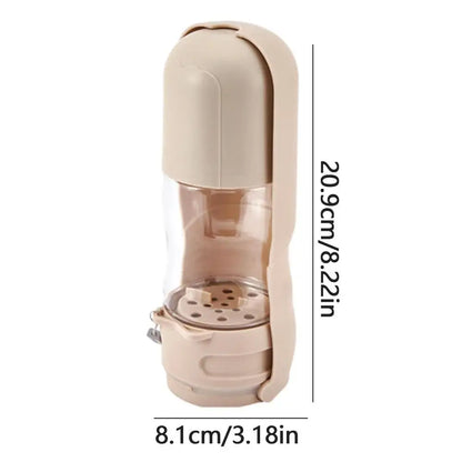 Pet Dog Water Bottle With Food Container