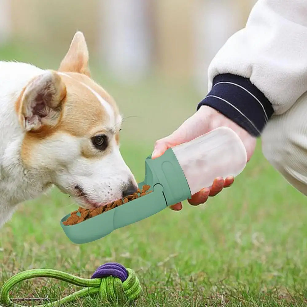 Pet Dog Water Bottle With Food Container