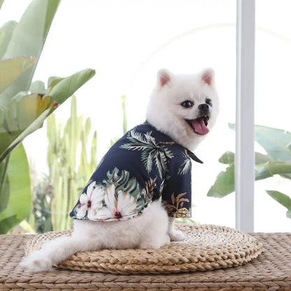 Breathable Hawaiian Beach Style T-Shirts For Dog