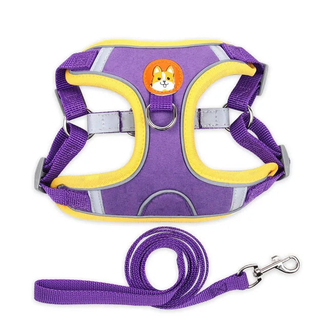 Pet Dog Harness and Leash Set Adjustable