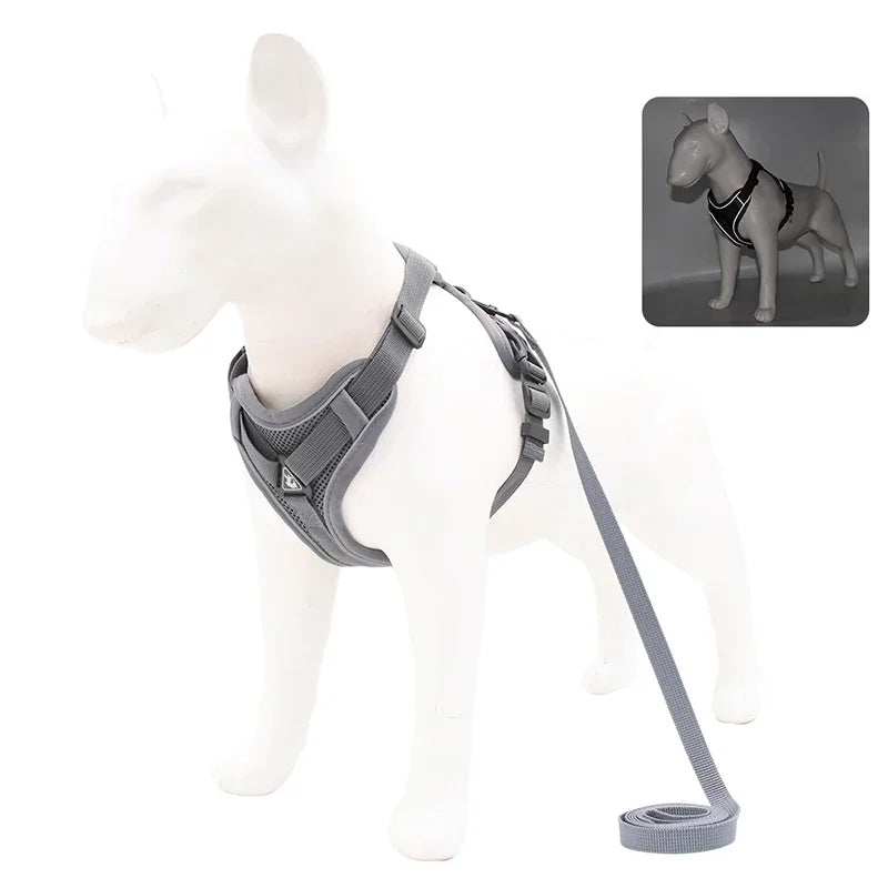 No Pull Adjustable Pet Dog Harness and Leash Set