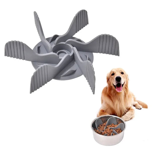 Pet Dog Anti Choke Spiral Slow Food Feeder Bowls