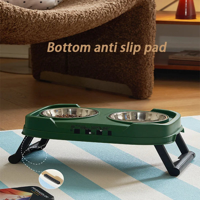 Pet Dog Folding Elevated Bowl