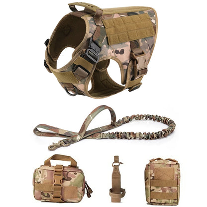 Retriever Tactical  Training Dog Harness and Leash Set