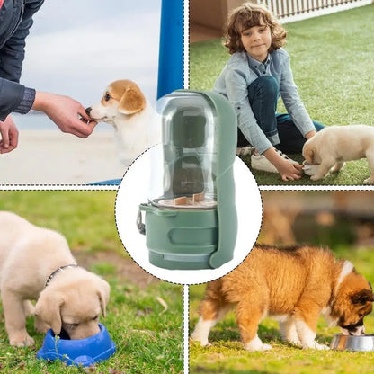 Pet Dog Water Bottle With Food Container