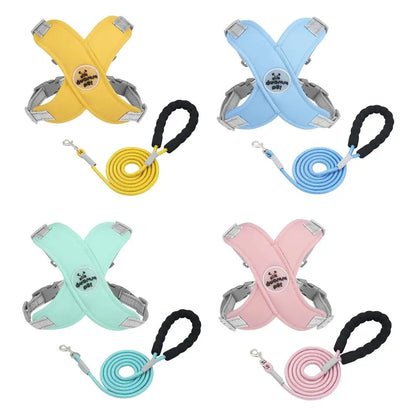 X Shaped Pet Dog Harness Vest Set