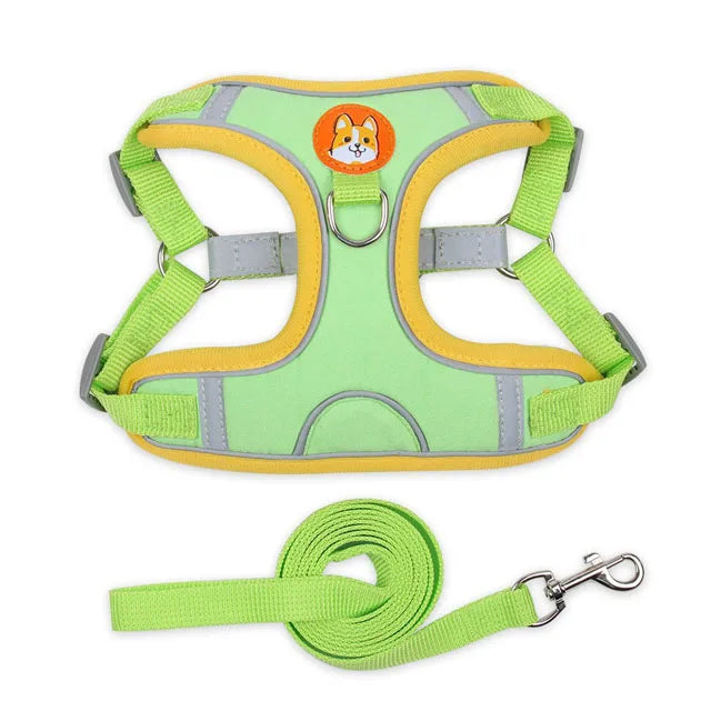 Pet Dog Harness and Leash Set Adjustable