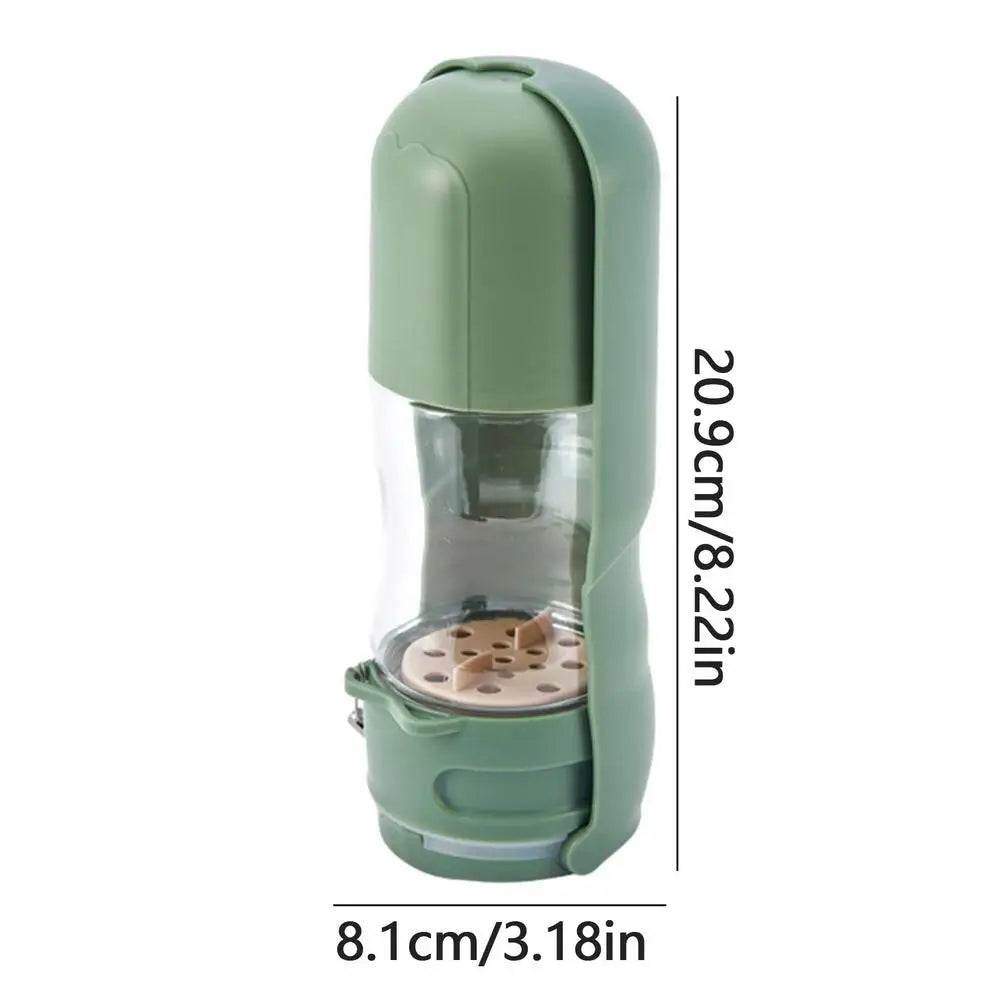 Pet Dog Water Bottle With Food Container