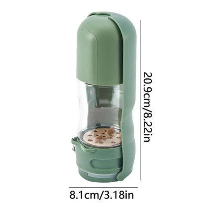 Pet Dog Water Bottle With Food Container