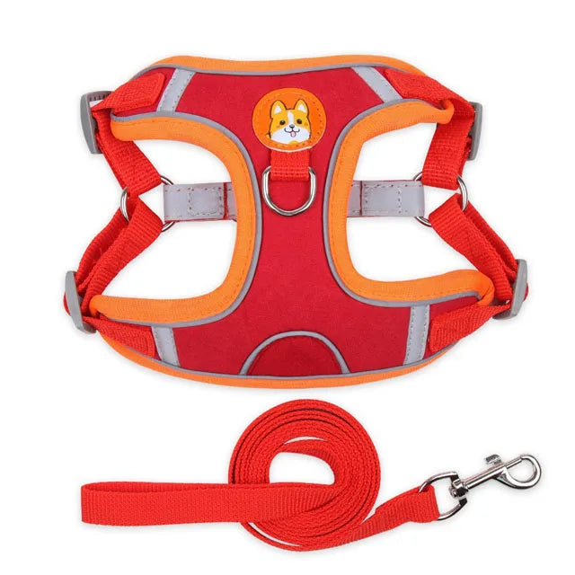 Pet Dog Harness and Leash Set Adjustable