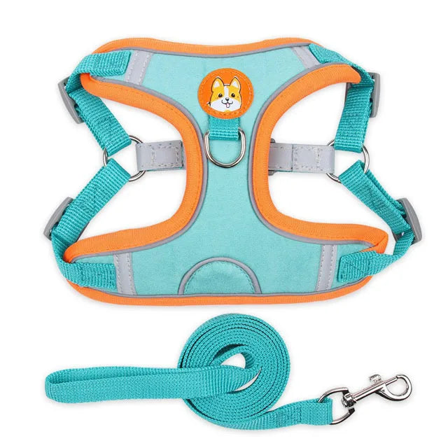 Pet Dog Harness and Leash Set Adjustable