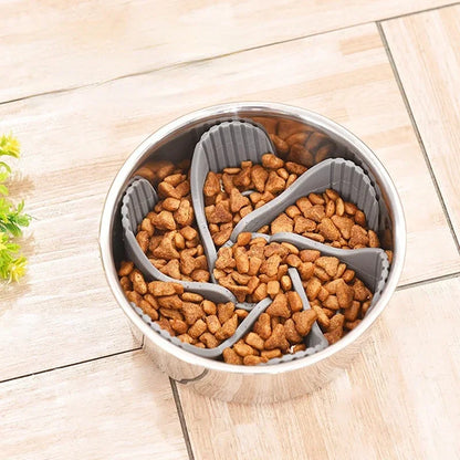 Pet Dog Anti Choke Spiral Slow Food Feeder Bowls