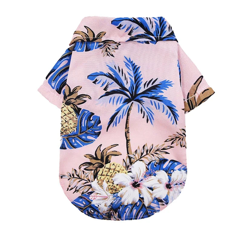 Breathable Hawaiian Beach Style T-Shirts For Dog